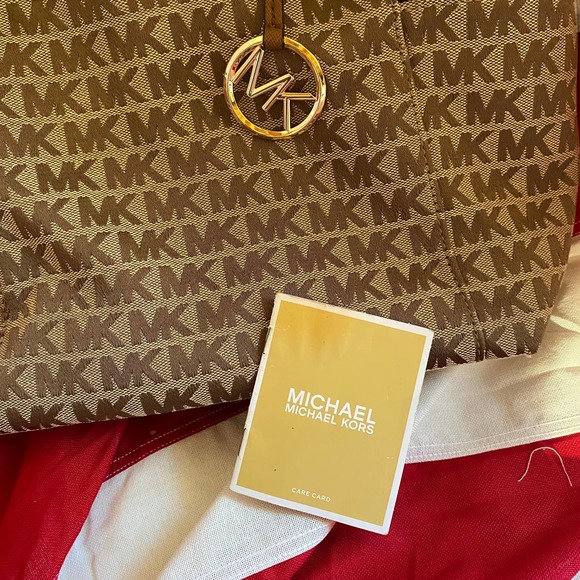 MK Michael Kors Jet Set Initial Monogram Handbag Bag Purse Travel Tote - Picture 10 of 14